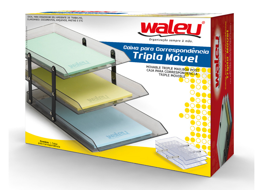 Caixa para correspondência tripla móvel Waleu - Imagem 2